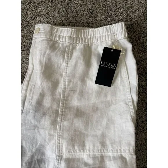 Lauren Ralph Lauren White Linen Pants - Picture 2 of 6